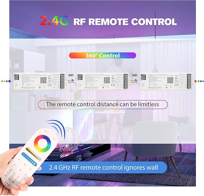 XXK LM053 Bluetooth Mesh 4.2 LED Strip Controller RGB CCT RGBW 5in1 Dimmable - Image 5