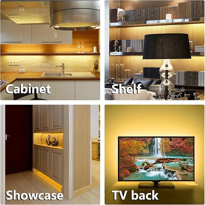 WOBANE Under Cabinet LED Lighting Kit, 24W Adapter, Hidden 2700K Warm White Set - Image 7