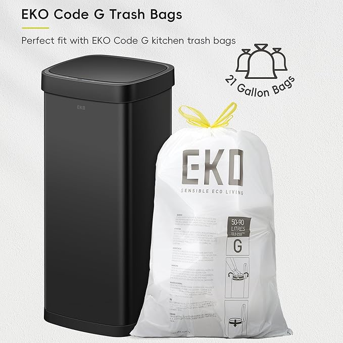 EKO EcoSmart 80L / 21.1 Gallon Motion Sensor Trash Can – Tall, Large Touchless - Image 4