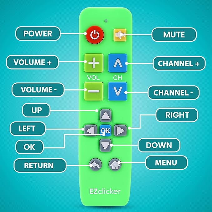 EZclicker Plus Big Button Universal TV Remote Simple Easy to Use, Works - Image 4