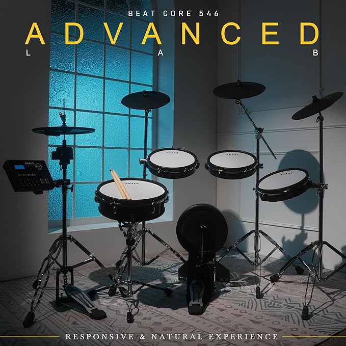 AKLOT Fully-Expandable Electric Drum Set: Independent Stand System, Independent - Image 2