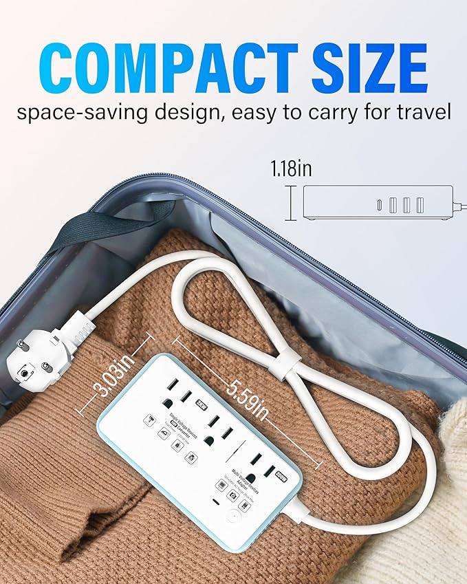 220V to 110V Voltage Converter US to Europe, 2000W Max International Power - Image 8