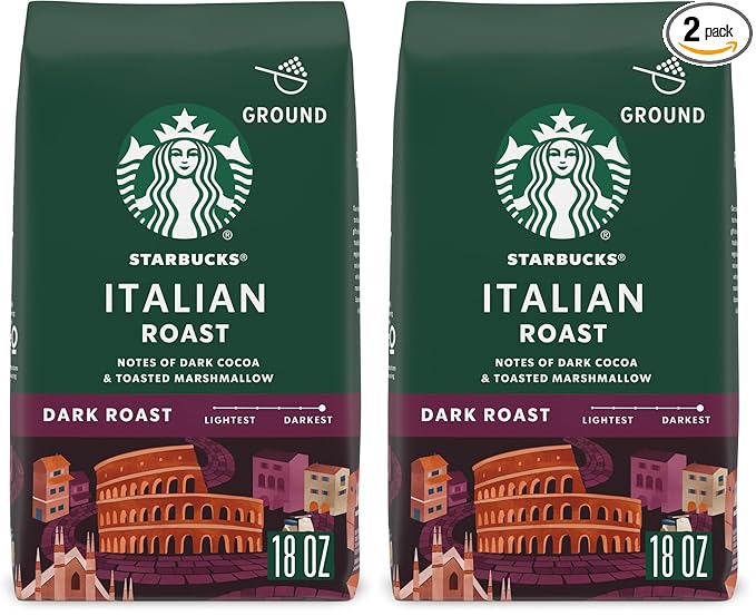 Starbucks Ground Coffee, Dark Roast Coffee, Italian Roast, 100% Arabica by StarbucksCoffee