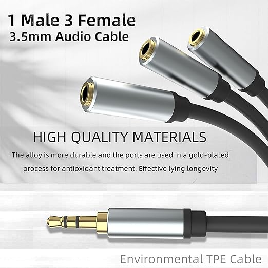 sovunis 3.5mm Stereo Audio Splitter Cable - Image 3