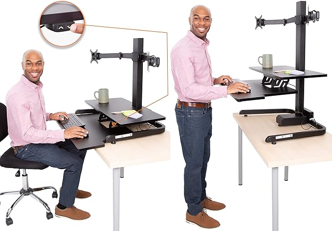 Stand Steady Techtonic Electric Standing Desk Converter - Image 2