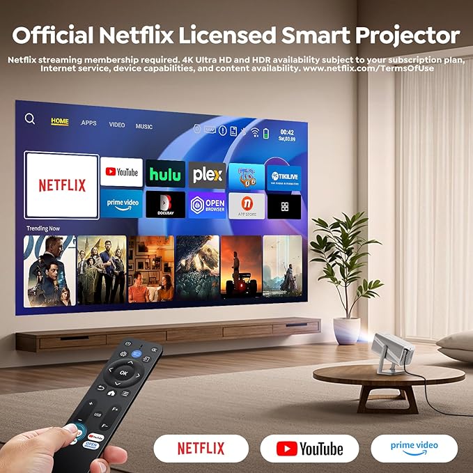 Smart-Projector-4K with WiFi 6 and Bluetooth5.2, Native 1080P Mini Portable - Image 2
