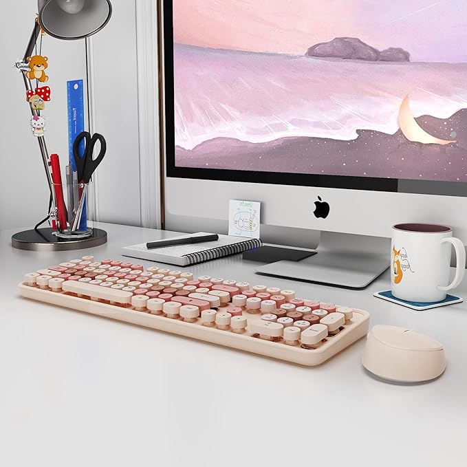 Wireless Keyboard and Mouse, KOOTOP Cute Keyboard and Mouse, 2.4G Wireless - Image 9