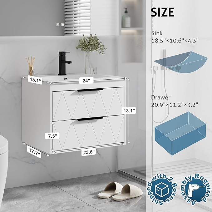 eclife 24" Bathroom Vanities Cabinet - Image 2