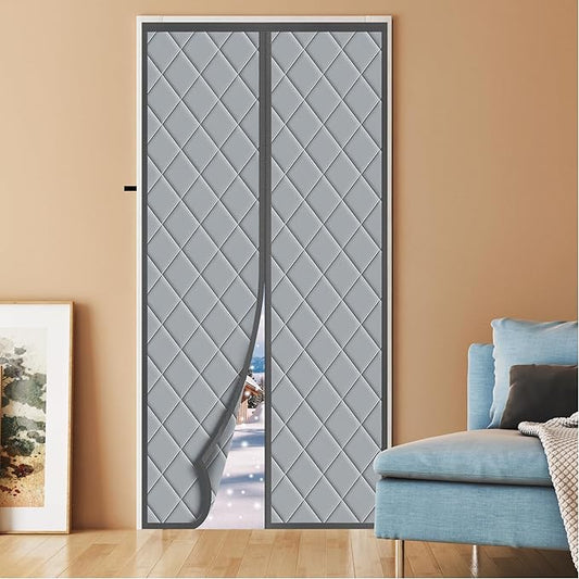 Magnetic Thermal Insulated Door Curtain, Fits Door Size 32" x 80", Durable by Welcometobuy
