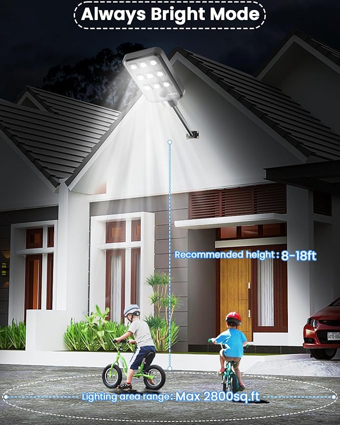 Gefolly G-9000W Solar Street Light Outdoor, Wide Angle Commercial Parking Lot - Image 3