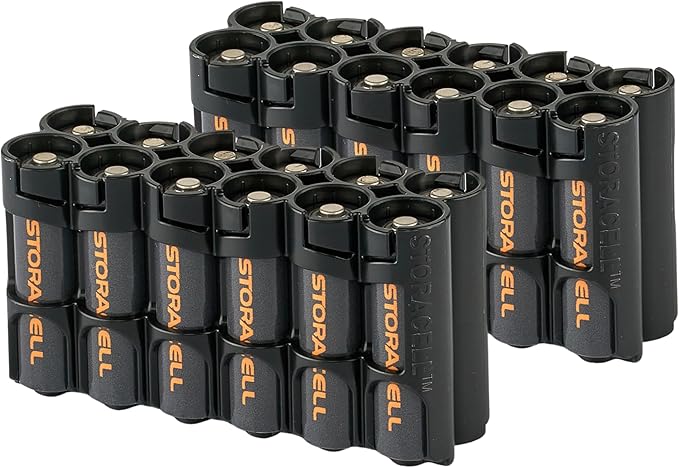 Storacell AA-12 Battery Storage Caddy and Dispenser, Holds 12 AA Batteries by Storacell