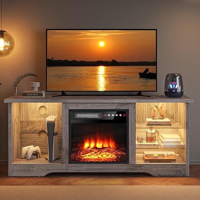 VITESSE 58 Inches Fireplace TV Stand - Image 7