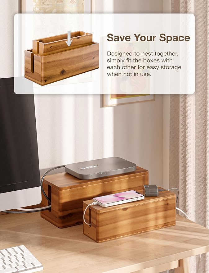 TIDITA Acacia Large Cable Management Box - Image 6