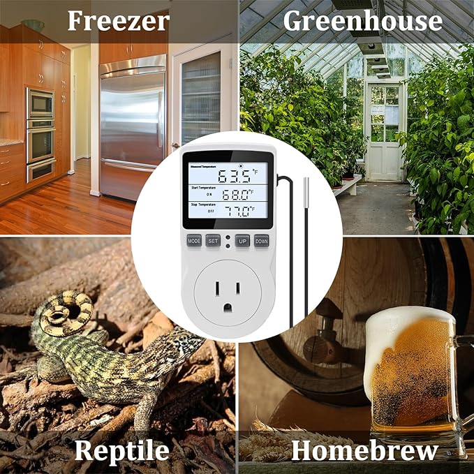 KETOTEK Digital Temperature Controller Thermostat Outlet Plug 120V - Image 8