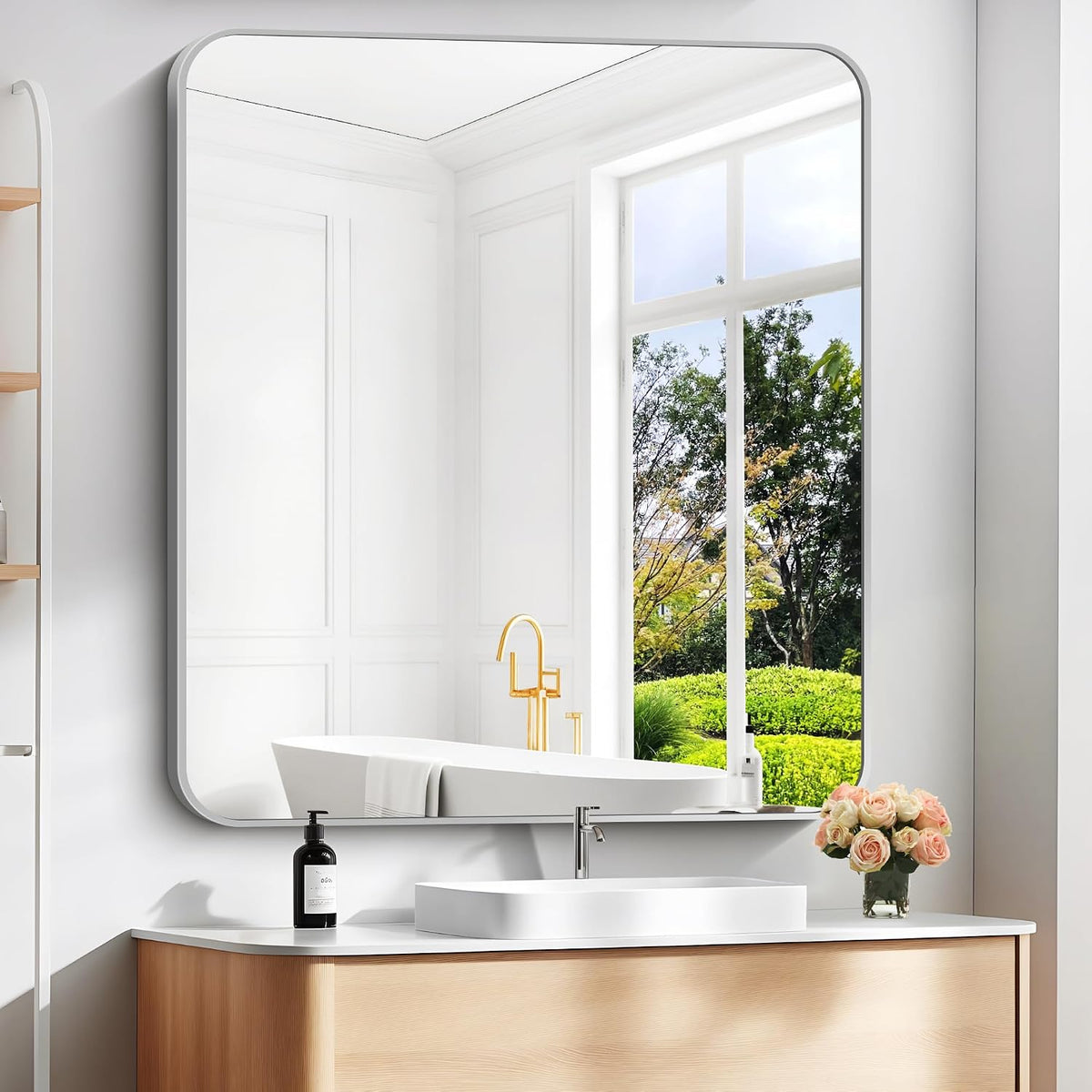 40" x 36"Bathroom Mirror, Decorative Rectangular Vanity Mirror