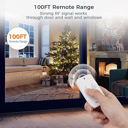 Remote Control Outlet, TESSAN Wireless Light Switch, On Off Switch Plug - Image 2