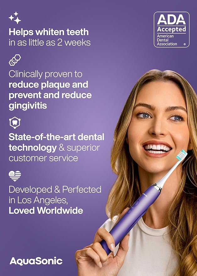 Aquasonic Vibe Series Ultra-Whitening Toothbrush – ADA Accepted Electric - Image 6