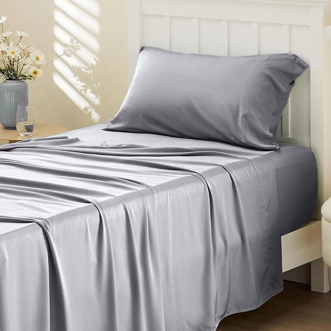 Bedsure Cooling Sheets Twin, Rayon Derived from Bamboo, Cooling Sheets by BEDSURE
