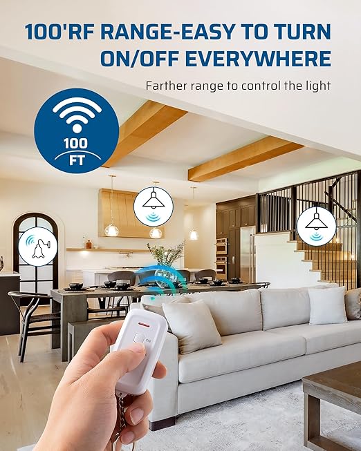 DEWENWILS Remote Control Light Socket, Wireless Remote Control Lamp Bulb Socket - Image 4