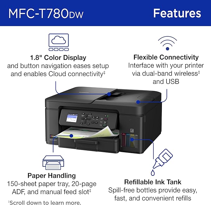 Brother INKvestment Tank 780 Wireless Color Inkjet All-in-One Printer - Image 3