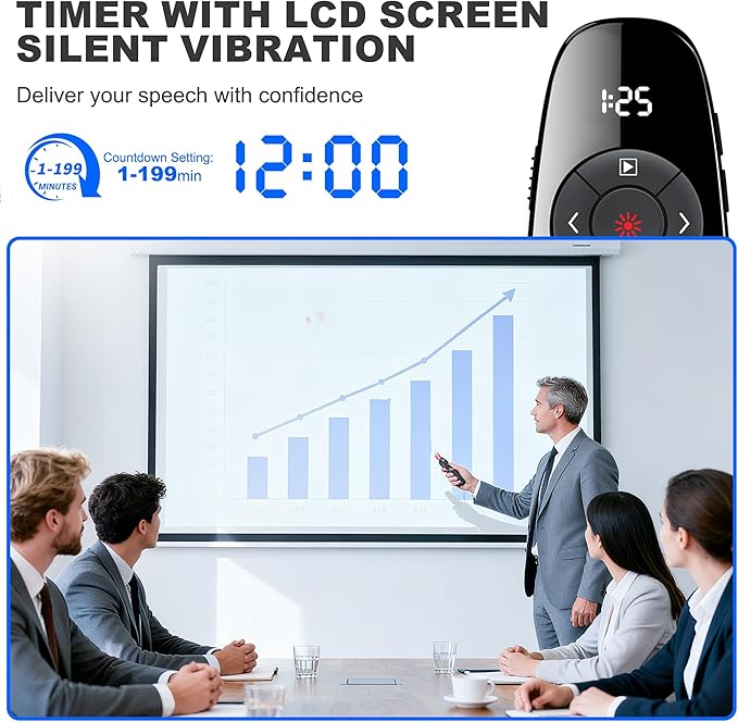USB C Rechargeable Presentation Clicker Wireless Presenter Remote - Image 2