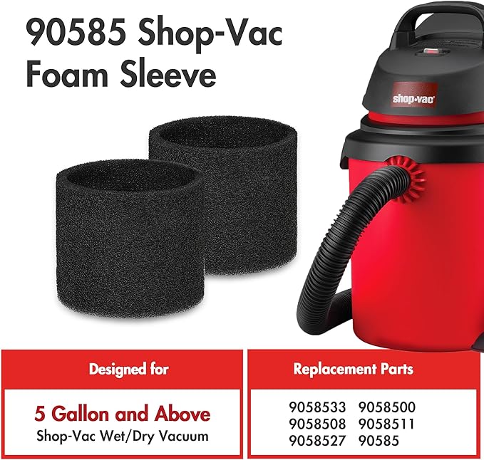 Shop-Vac 90585 Foam Sleeve Filter Replacements - Image 5