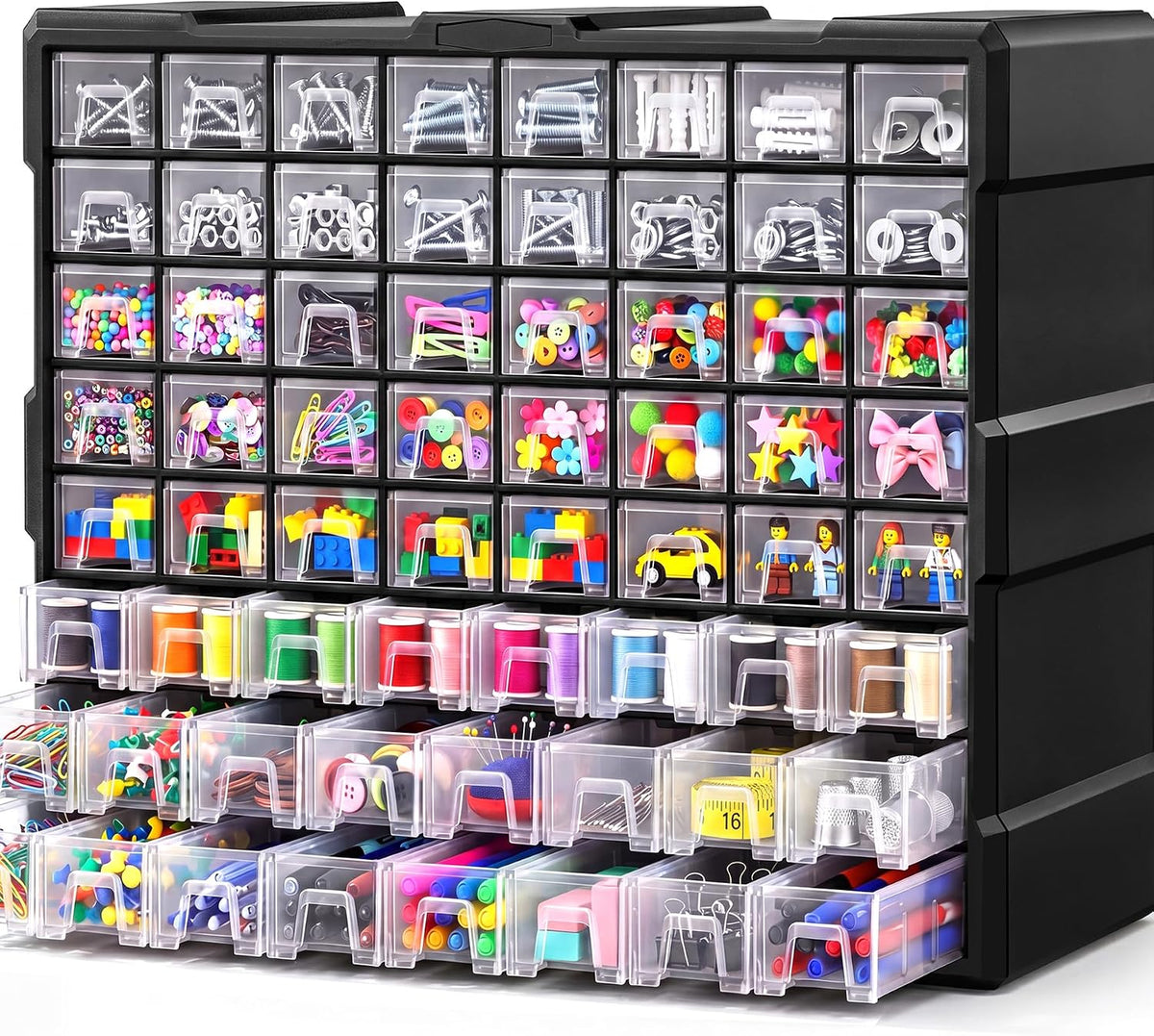 64-drawer organizer craft organizers and storage with dividers, main product view