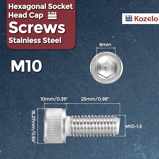 Kozelo 6pcs Socket Head Cap Screws - Image 2