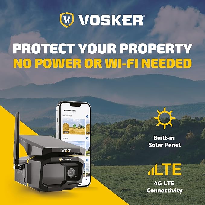 Vosker VKX Farmers Pack Solar 4G LTE Security Camera, Wireless Outdoor - Image 5