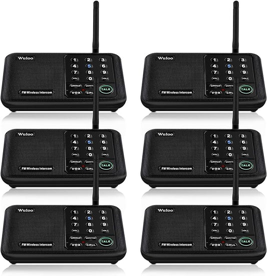 Wuloo Intercoms Wireless for Home 5280 Feet Range 10 Channel 3 Code, Wireless by Wuloo
