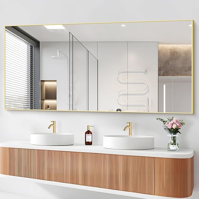 36x72inch Bathroom Mirror, Large Rectangular Wall Mirrors by Welcometocofeny