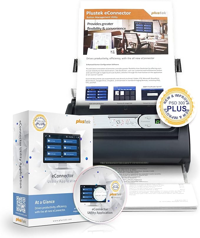Plustek PSD300 Plus Document Scanner by Plustek