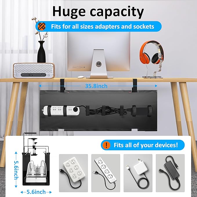 Cotohim Under Desk Cable Management Tray - Image 2