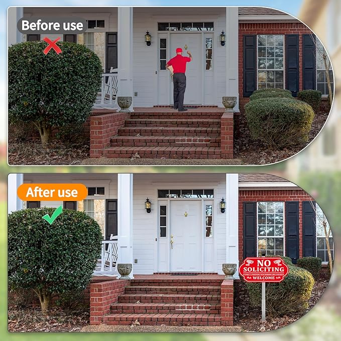 No Soliciting Sign for House, No Soliciting Signs for Front Door - Image 7
