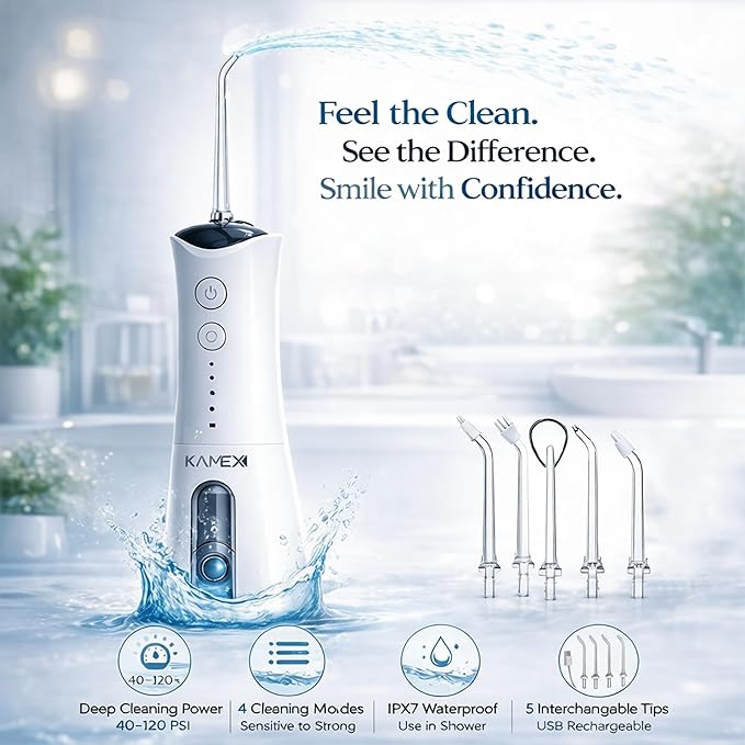 KAMEX Cordless Water Dental Flosser - Image 2