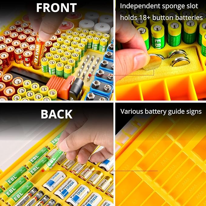Aptbyte Battery Organizer Storage Holder Box Case - Image 2