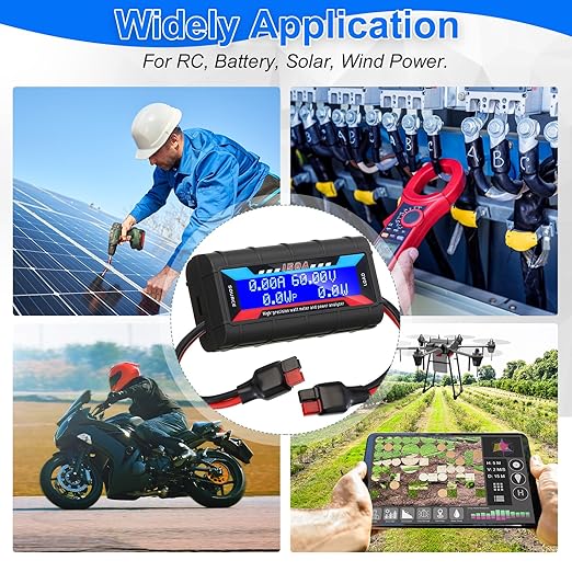 Yunsailing 2 Pcs High Precision Watt Meter Power Analyzer Battery Consumption - Image 7