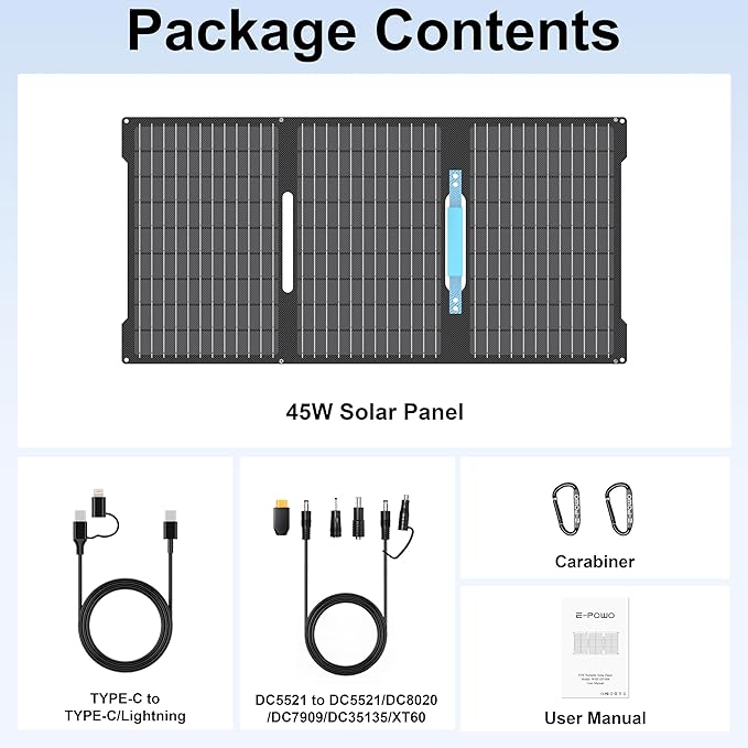 E-POWO 45W Portable Solar Panels Chargers - Image 8