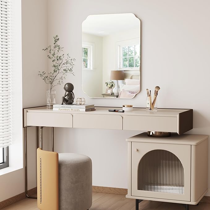 Bathroom Mirrors for Over Sink, Frameless Mirrors for Wall, 24x18 Inch Beveled - Image 2
