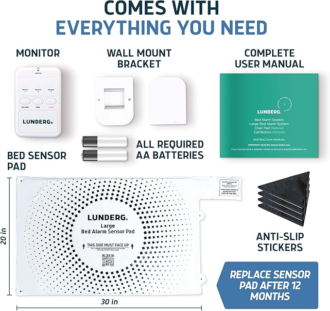 Lunderg Large Bed Alarm for Elderly Adults - Image 5