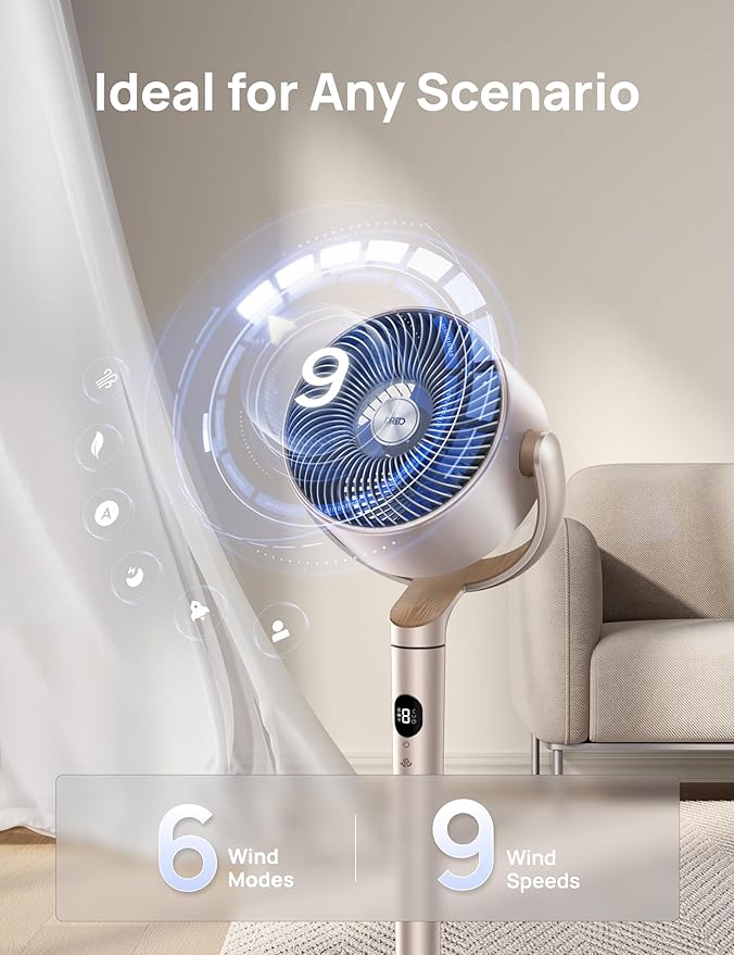 Dreo Smart Fans for Bedroom, 120° +120° Omni-Directional Oscillating Fan - Image 6