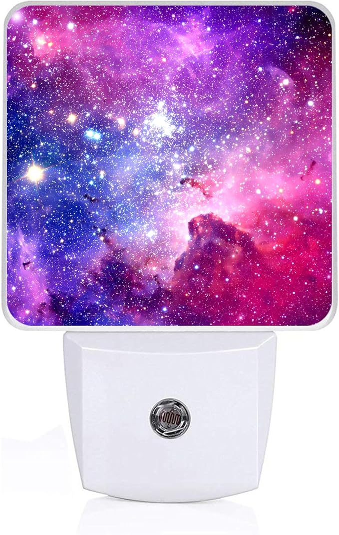 GANTINIR Purple Galaxy Space Night Light, Plug-into Nightlight White LED Lamp by Unknown