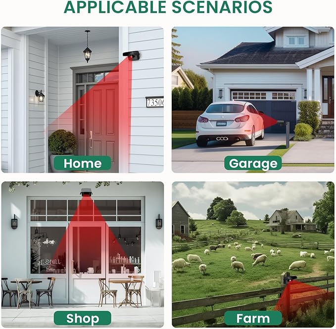 Wireless Driveway Alarm, Outdoor Weatherproof Motion Sensor & Detector - Image 3