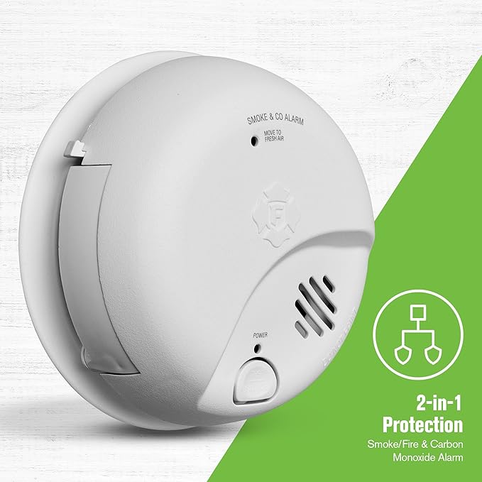 First Alert Combination Smoke & Carbon Monoxide Alarm, Battery Operated Detector - Image 2
