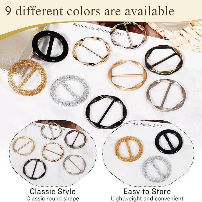 T-Shirt Clips 9 PCS, Clothes Corner Knotted Button, Fashion Alloy Pearl - Image 7