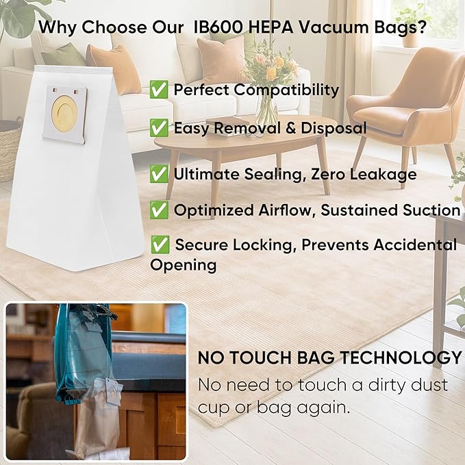 LBLVBNEWD 10 Pack IB600 HEPA Vacuum Bags - Image 7