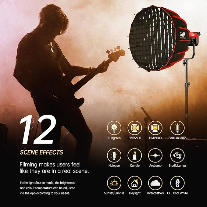 GVM Video Lighting 300W Bi-Color Studio Lights kit - Image 3