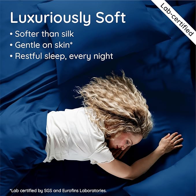 Bambaw 100% Viscose Derived from Bamboo Fitted Sheet Twin Size, Cooling Fitted - Image 4