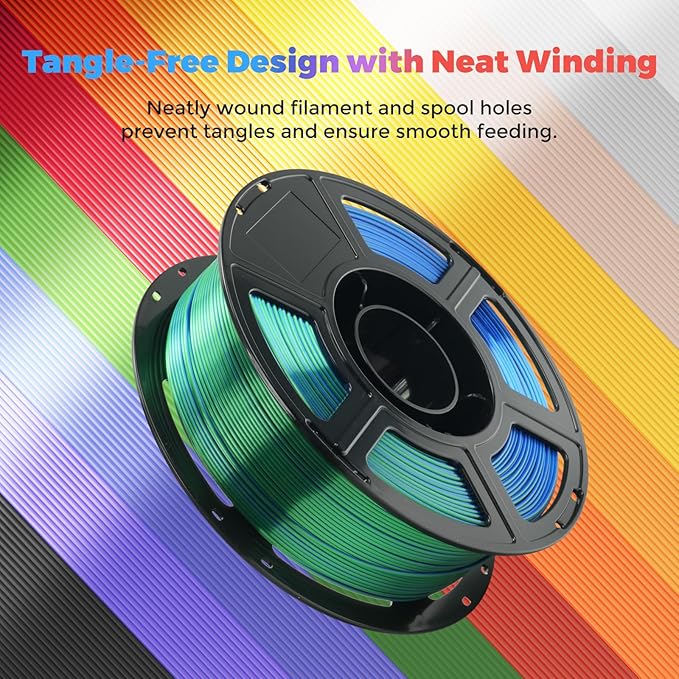 FLASHFORGE Silk Dual Color Filament, 3D Printer Filament Color Change 1kg Spool - Image 5