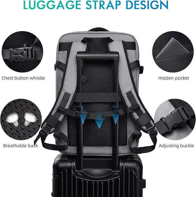 Laptop Backpack for Women, 50L Carry On Backpack Men, Expandable Flight - Image 7